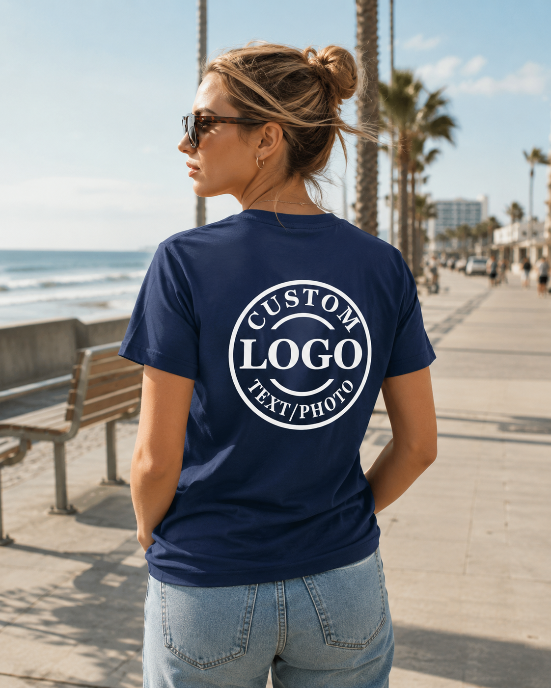 Custom Logo T-Shirt – Personalized Front & Back Print for Teams