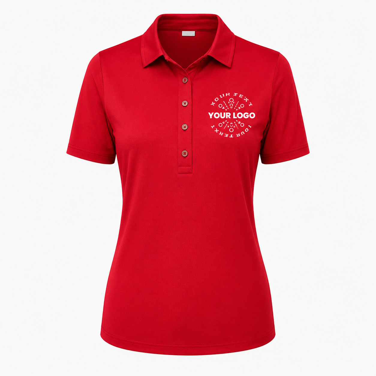 Women’s Performance Polo with Logo – UV Protection Sport Uniform Shirt