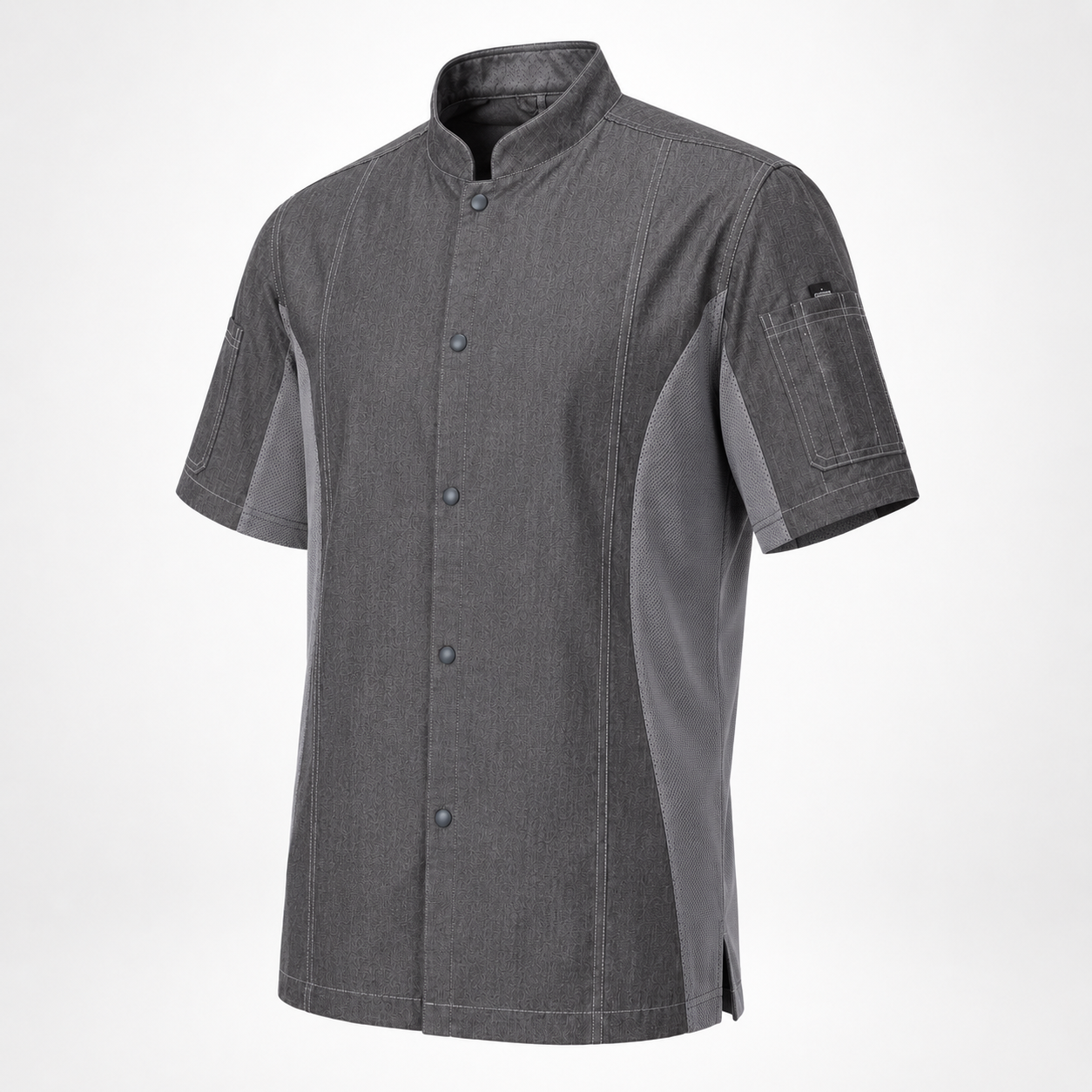 Unisex Mesh Panel Chef Coat – Breathable Kitchen Uniform with Logo