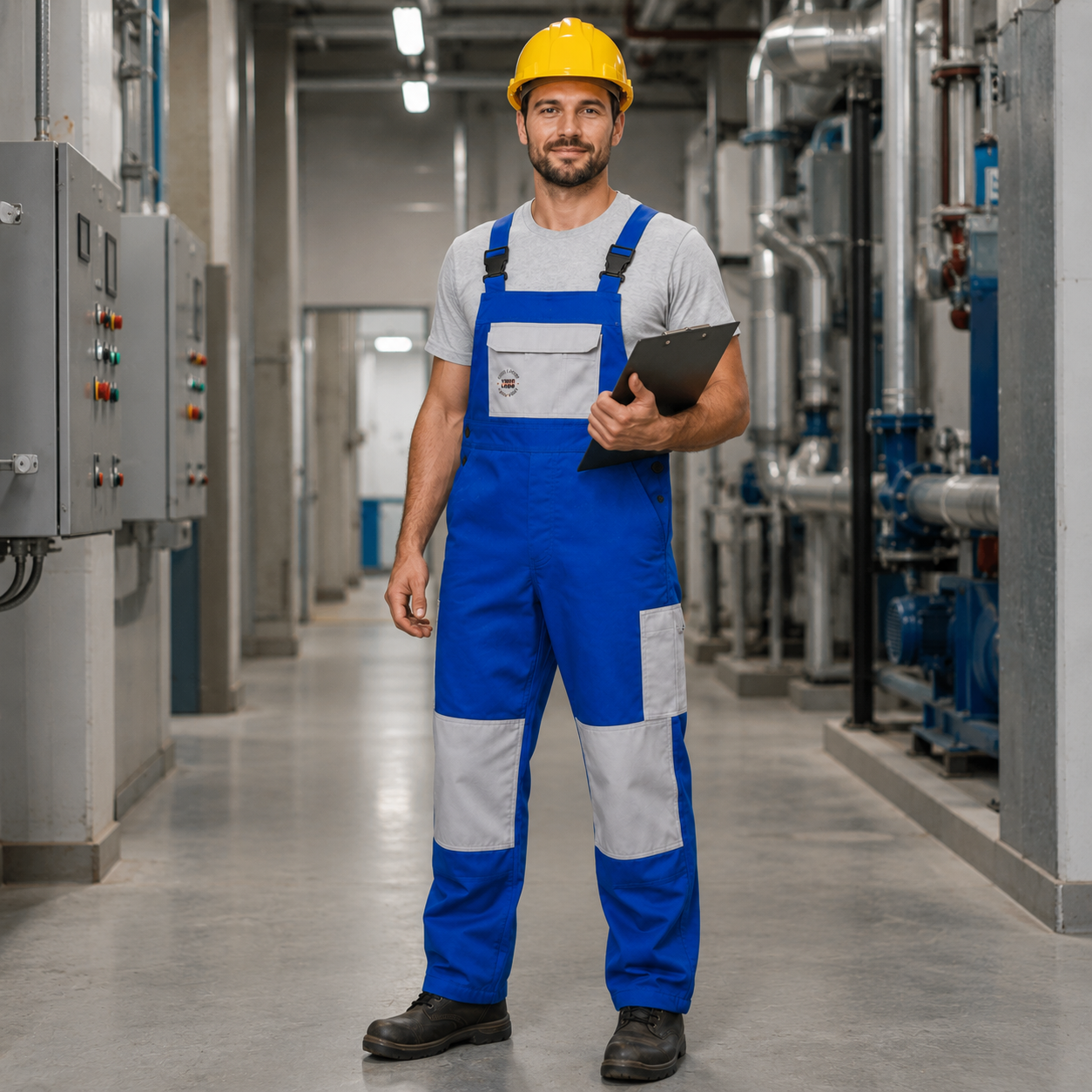 Cleaning Bib Overall Uniform with Logo – Professional Janitorial Workwear