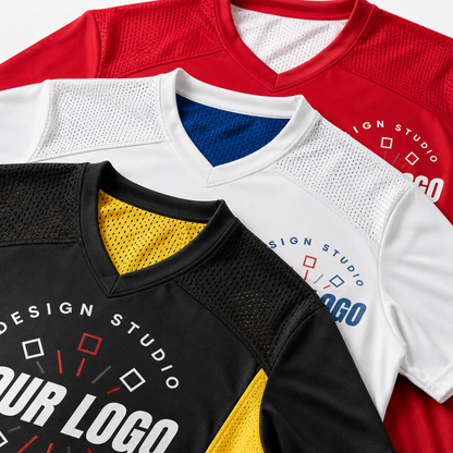 Reversible Football Jersey – Logo Team Shirt with Numbers