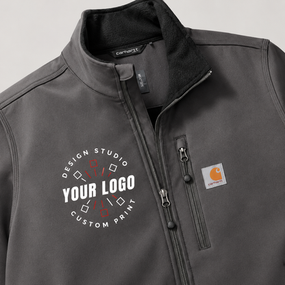 Custom Carhartt Soft Shell Jacket with Logo – Personalized Workwear Jacket for Crews