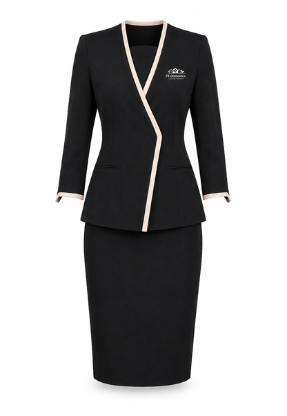 Women’s Spa Receptionist Uniform Set with Logo – Luxury Salon Front Desk Outfit