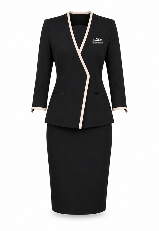 Women’s Spa Receptionist Uniform Set with Logo – Luxury Salon Front Desk Outfit