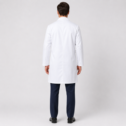 White Lab Coat with Name – Personalized Medical Coat for Doctors & Clinics