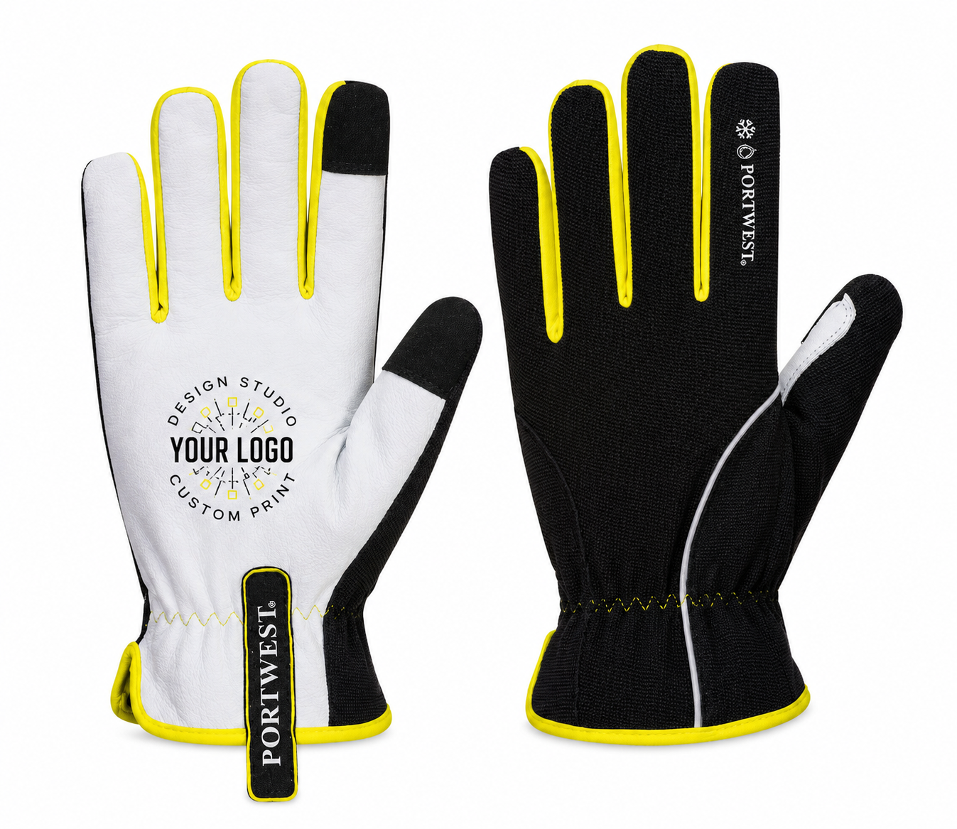 Custom Thermal Work Gloves with Logo – Portwest A776 Leather Palm Cold Weather Gloves