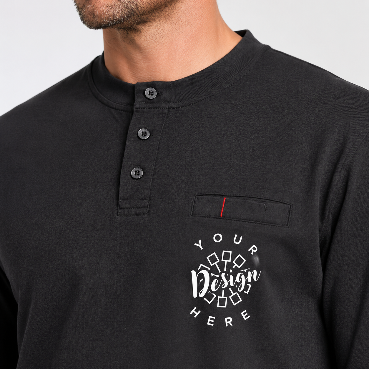Custom FR Henley Shirt with Logo – Portwest FR32 Flame Resistant Work Shirt