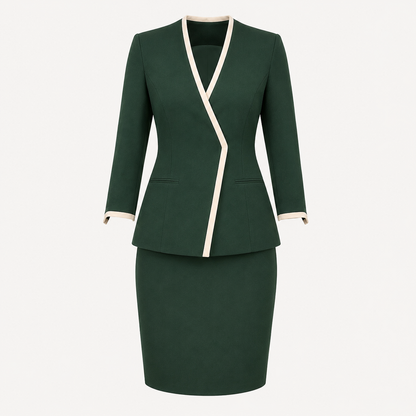 Women’s Spa Receptionist Uniform Set with Logo – Luxury Salon Front Desk Outfit