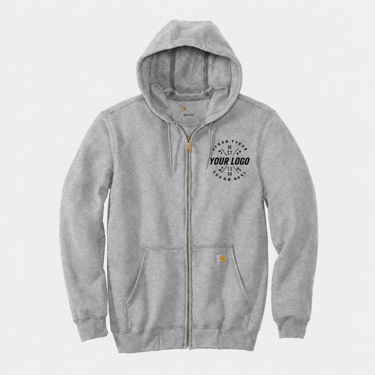 Personalized Carhartt Hoodie – Custom Logo Full-Zip Sweatshirt for Teams & Crews