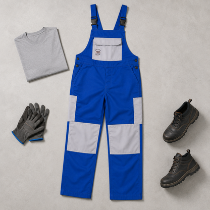 Cleaning Bib Overall Uniform with Logo – Professional Janitorial Workwear