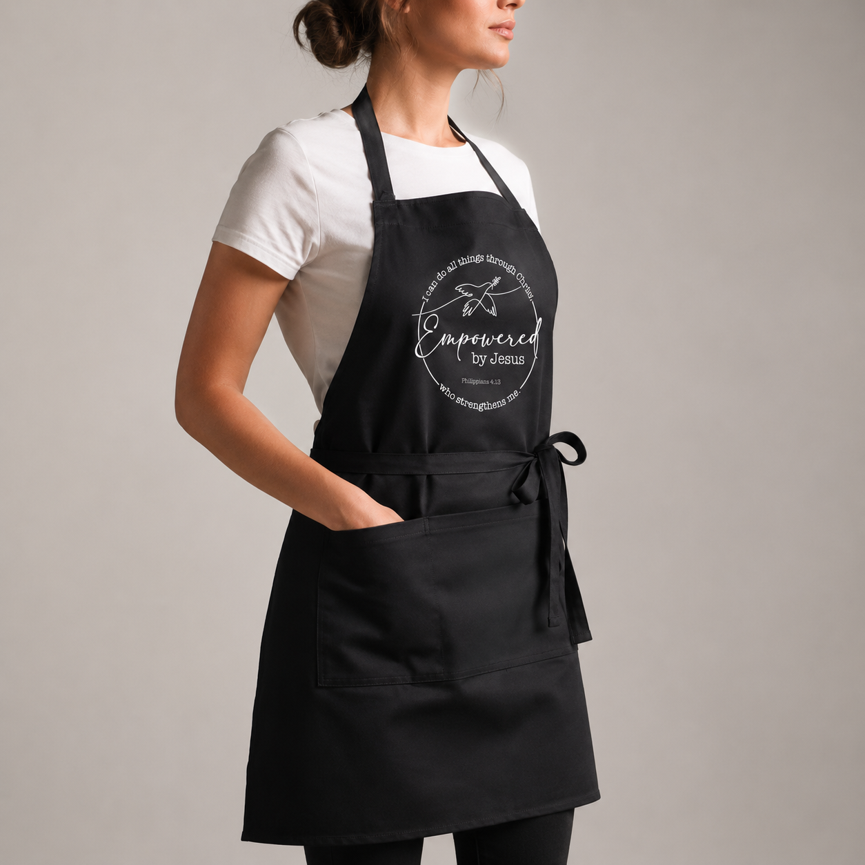 Personalized Bib Apron – Logo Kitchen Apron for Restaurant & Cafe Staff