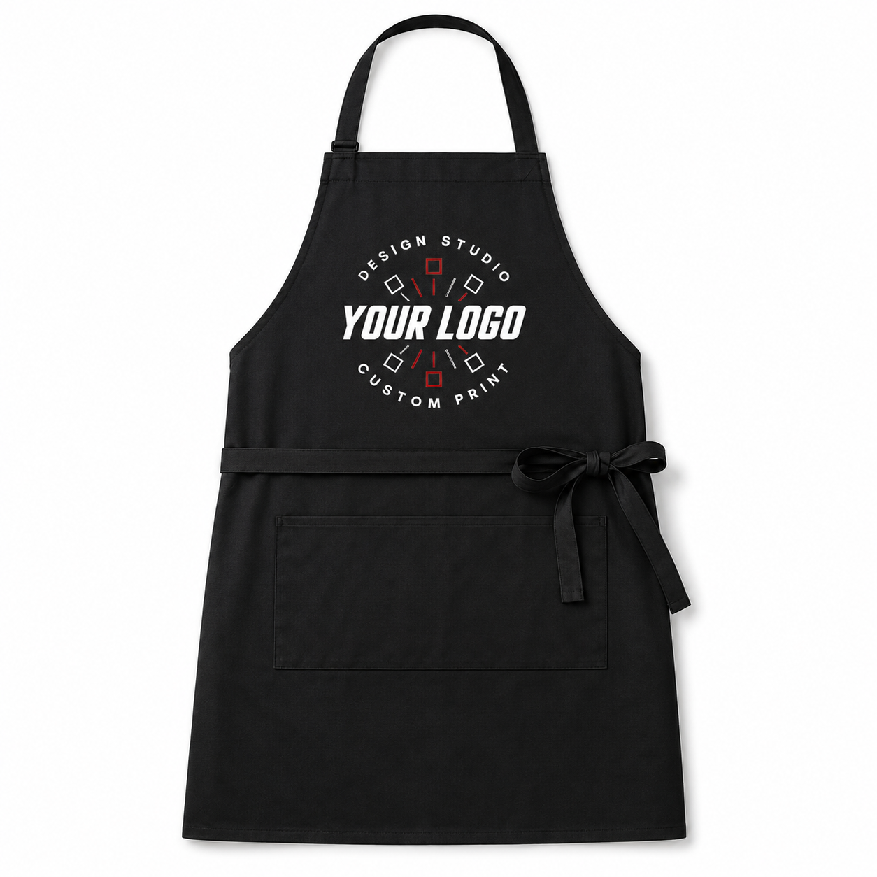 Personalized Bib Apron – Logo Kitchen Apron for Restaurant & Cafe Staff