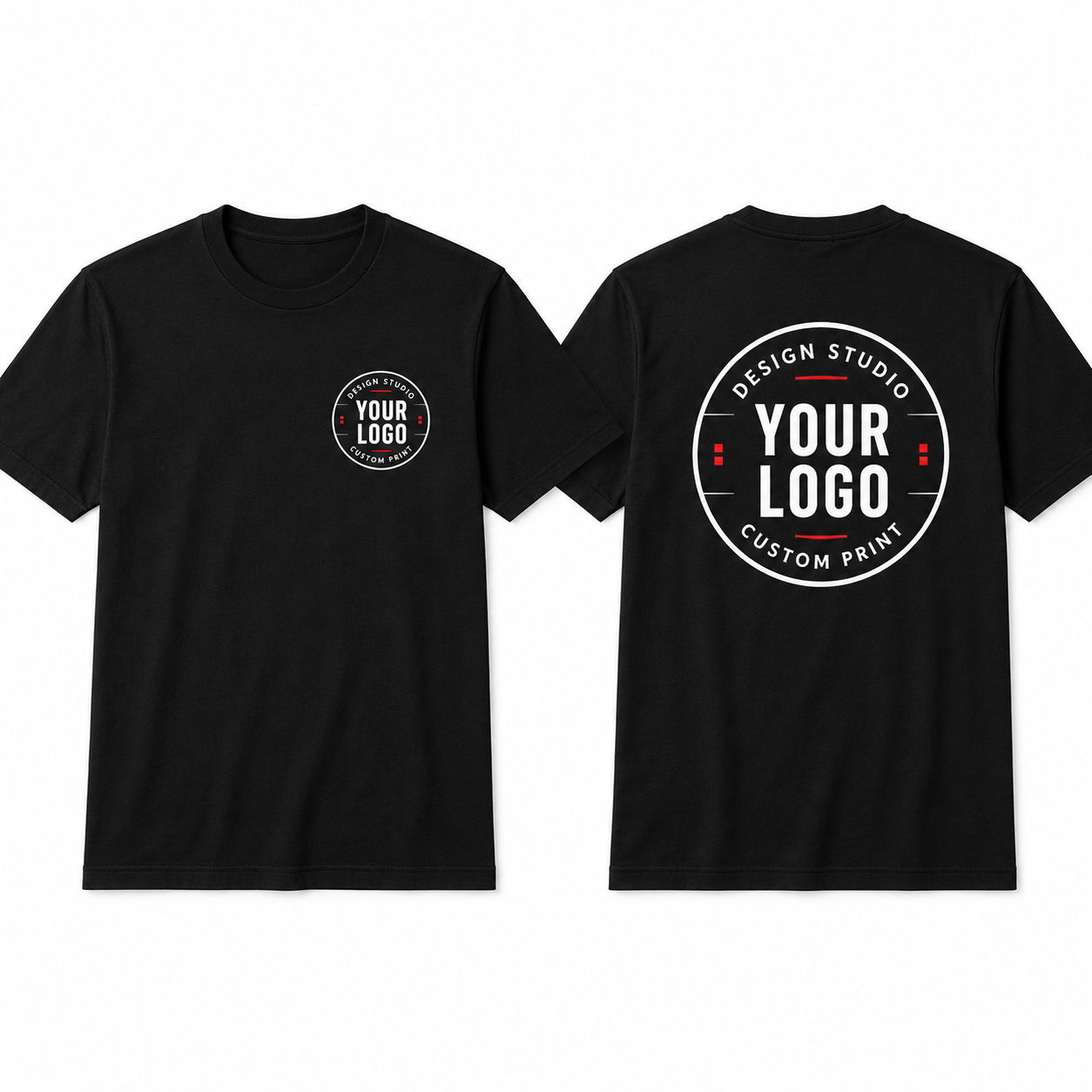 Restaurant Staff T-Shirt – Front & Back Logo Uniform Shirt for Cafe & Bar Crew