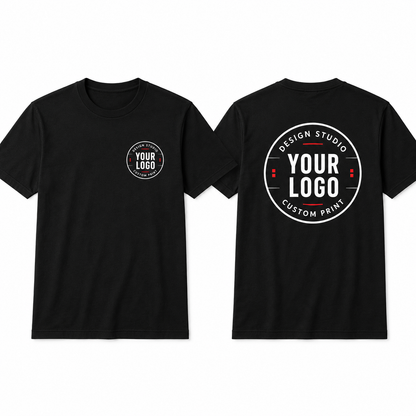Restaurant Staff T-Shirt – Front & Back Logo Uniform Shirt for Cafe & Bar Crew
