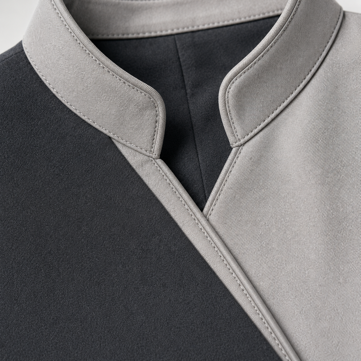 Women’s Spa Receptionist Uniform with Logo – Grey Wrap Front Desk Dress