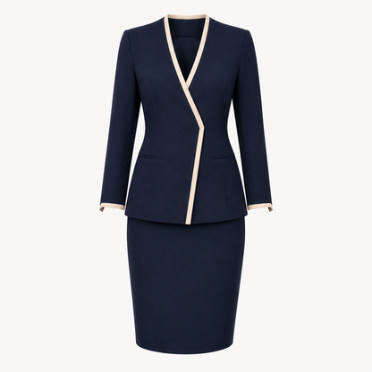 Women’s Spa Receptionist Uniform Set with Logo – Luxury Salon Front Desk Outfit