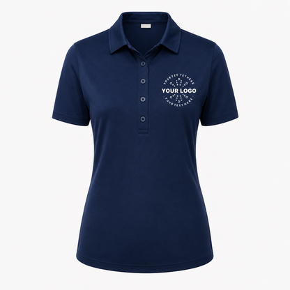 Women’s Performance Polo with Logo – UV Protection Sport Uniform Shirt
