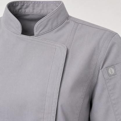 Women’s Short Sleeve Chef Jacket – Logo Service Uniform Jacket