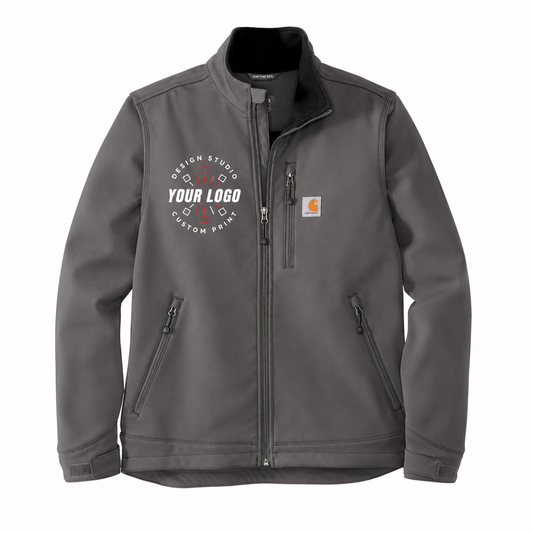 Custom Carhartt Soft Shell Jacket with Logo – Personalized Workwear Jacket for Crews