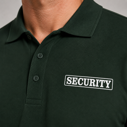 Security Polo Shirt with Front & Back Print – Professional Guard Uniform