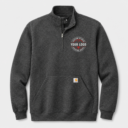 Custom Carhartt 1/4-Zip Sweatshirt with Logo – Midweight Mock Neck Workwear Pullover