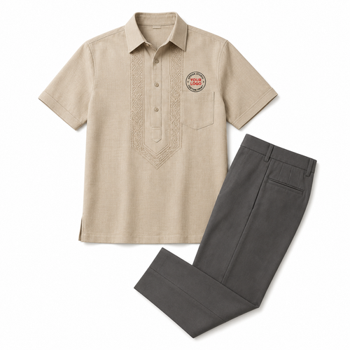 Men’s Housekeeping Uniform with Logo – Hotel Room Attendant Shirt & Pants