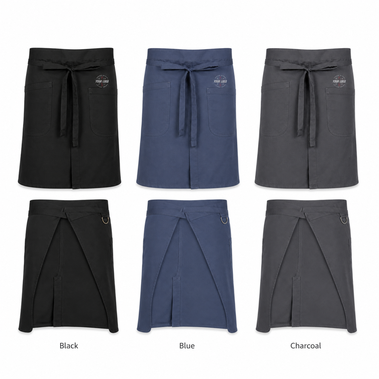Brio Half Bistro Apron – Lightweight Logo Waist Apron for Restaurants