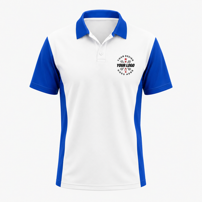 Cleaning Polo Shirt with Logo – White & Lime Green Housekeeping Uniform