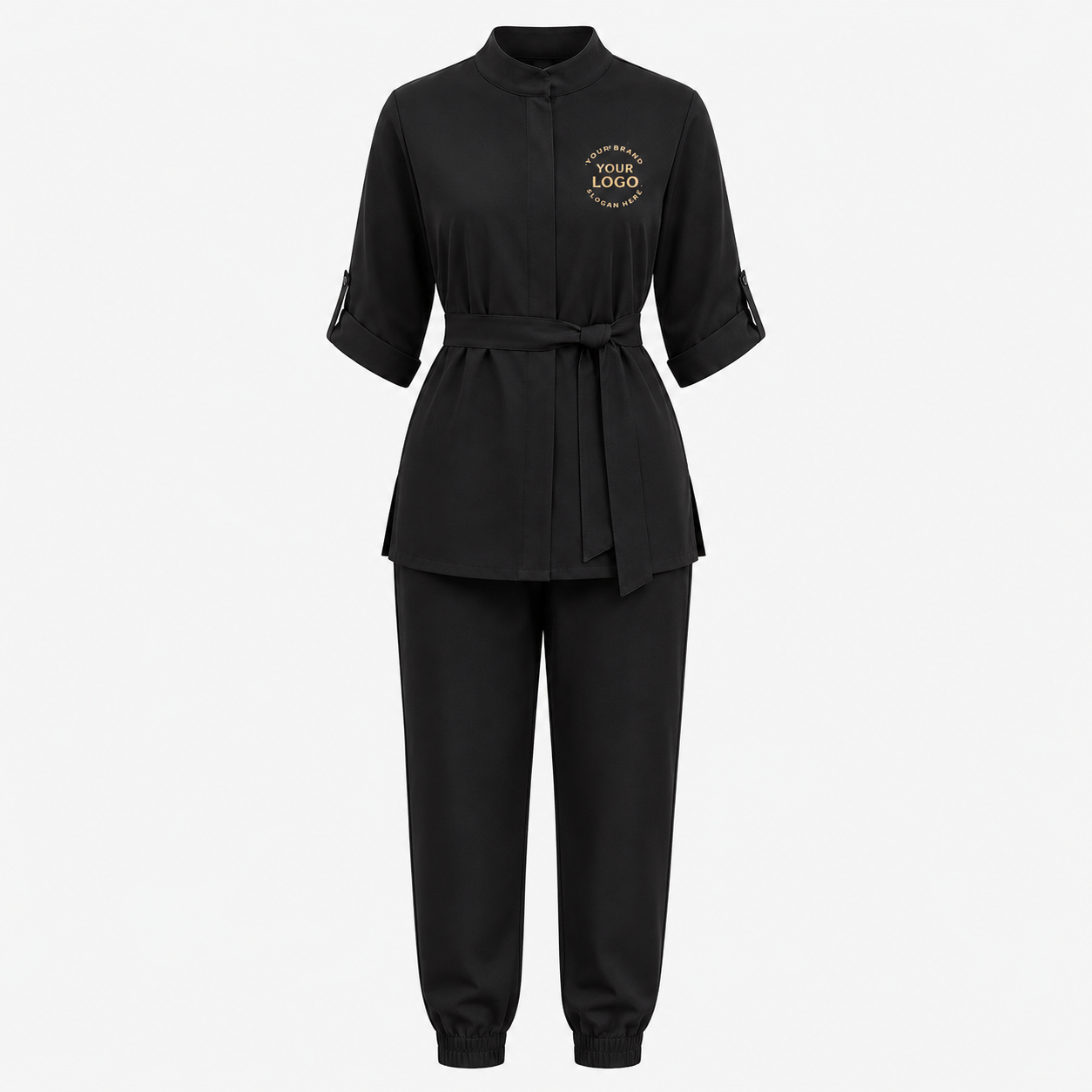 Women’s Spa Uniform Set – Logo Beauty Staff Tunic & Pants