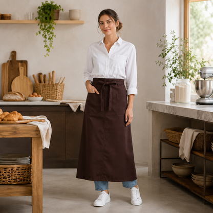 Logo Waist Apron – Professional 3-Length Apron for Restaurants, Cafes & Salons