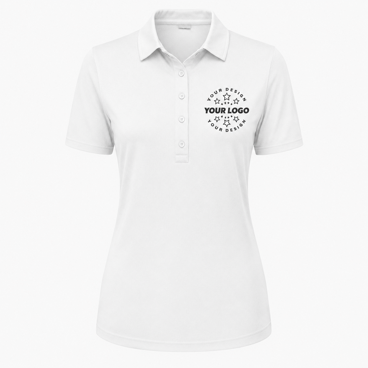 Women’s Performance Polo with Logo – UV Protection Sport Uniform Shirt