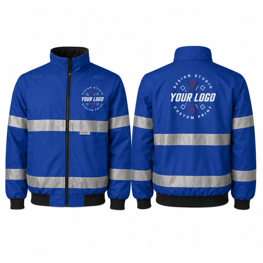 Custom Hi-Vis Jacket with Logo – Charles River 9732 Waterproof Safety Jacket