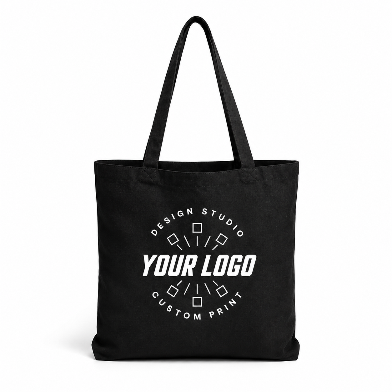 Logo Printed Cotton Tote Bag – Simple One-Side Custom Tote