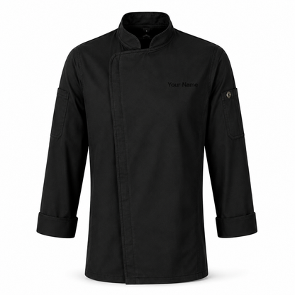 Long Sleeve Chef Jacket – Modern Kitchen Service Coat with Logo