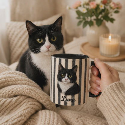 Custom Striped Pet Mug