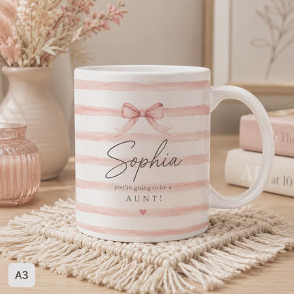 Personalized Aunt Announcement Mug